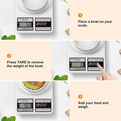 Picture of Kitchen Scale 22lb/10kg Capacity, Stainless Steel Food Scale with oz/g Units | Replaceable Battery Power | Ideal for Meal Prep, Cooking, Baking