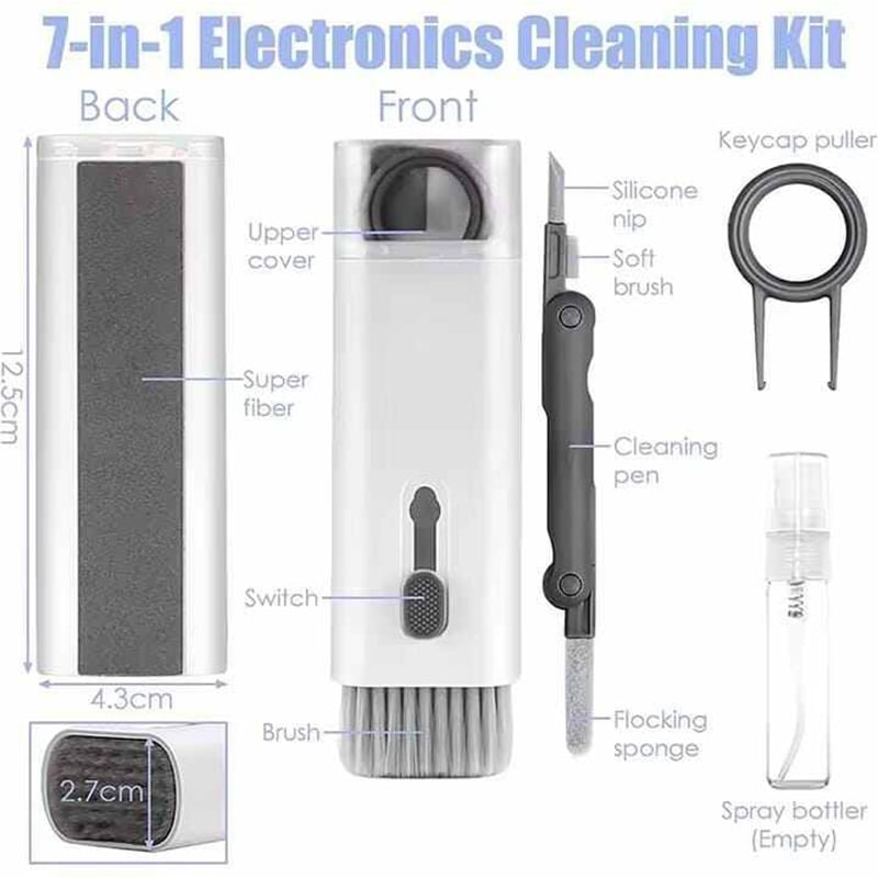 Picture of 7-in-1 Keyboard Cleaning Kits Airpods Cleaner Headset Cleaner Pen Laptop Screen Cleaning Bluetooth Earphones Cleaning Kit