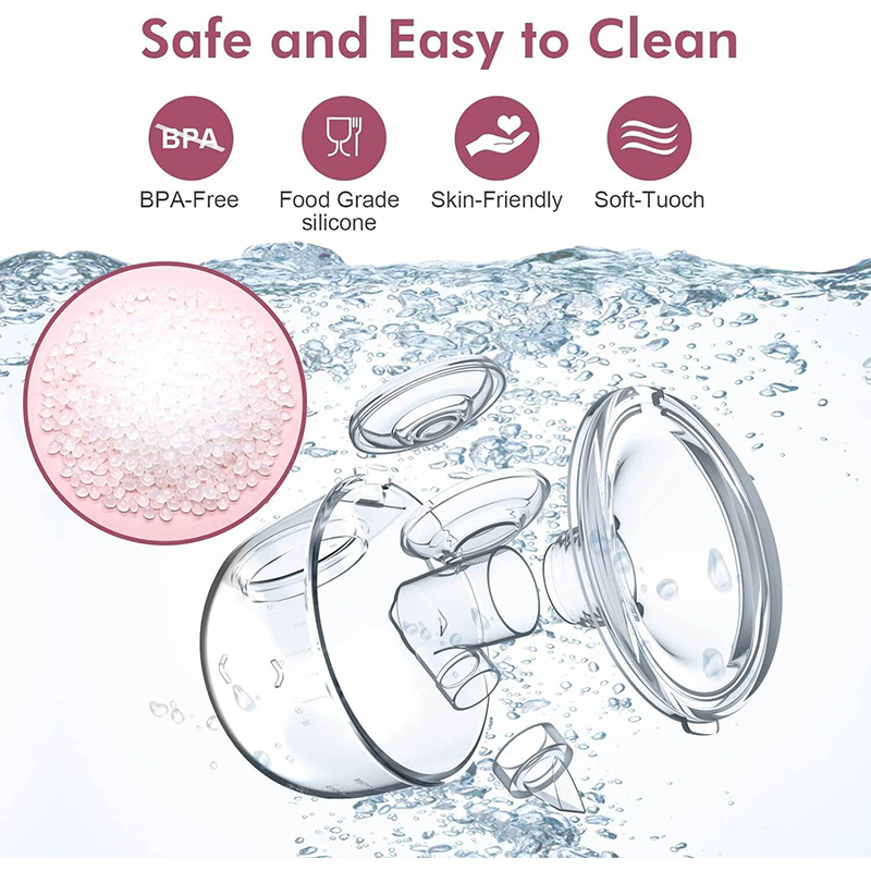 Picture of Breast Pump for Feeding Mothers, Breast Feeding Pump, Electric Breast Pump Automatic with 3 Modes & 9 Levels, Rechargeable Wearable Milk Pump for Breastfeeding 180ml, 24 mm Flange 1 Pack