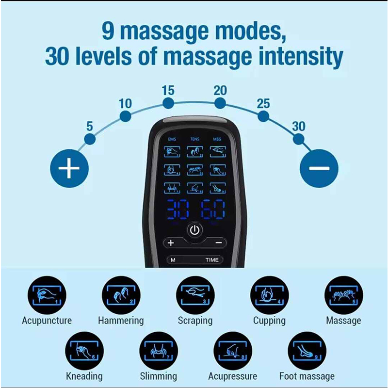 Picture of Physiotherapy Tens Muscle Stimulator Electric EMS Acupuncture Body Massage Digital Therapy Slimming Machine Electro Stimulator