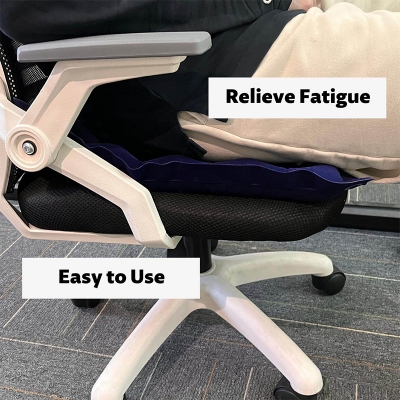 Picture of Pressure Relief Cushion for Prevention Sores, Inflatable Seat Air Cushions for Bottoms Flocking 16 Holes, Square Cushion Anti Bedsore with Bonus Air Pump for Wheelchair Office Chair Car Int: One size