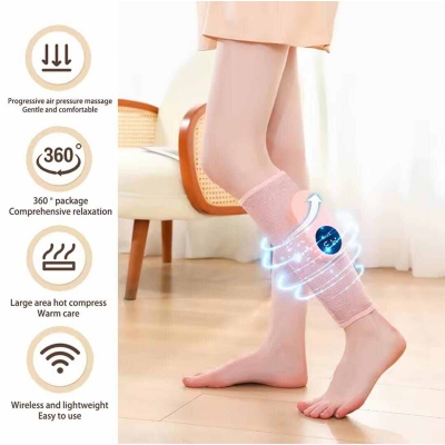 Picture of Leg and Foot Massager Automatic Kneading Pneumatic Air Wave Leg Instrument Electric Hot Compress Leg Massager