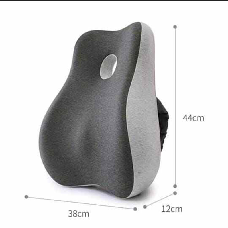 Picture of Max&Love Lumbar Support Pillow Cover Ergonomic Design Orthopedic Backrest for Back Pain Relief Memory Foam Back Support for Office Chair Computer Chair Car Seat Recliner and Couch Two-Tone