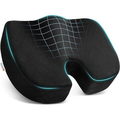 Picture of United Medicare Orthopedic Memory Foam Coccyx Seat Cushion for Tailbone Pain Relief – For Office/Home Chair.