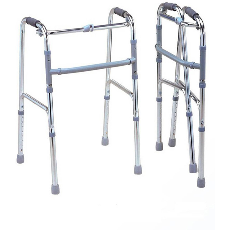 Picture of Folding Walker with wheel Portable Light Weight Height Adjustable Foldable Walker for Men Women Adults Patients & Old age People