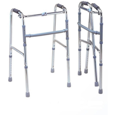 Picture of Folding Walker with wheel Portable Light Weight Height Adjustable Foldable Walker for Men Women Adults Patients & Old age People