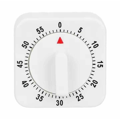 Picture of 60 Minutes Kitchen Timer Countdown Alarm Reminder HILIFE Cooking Tools Mechanical Timer White Square