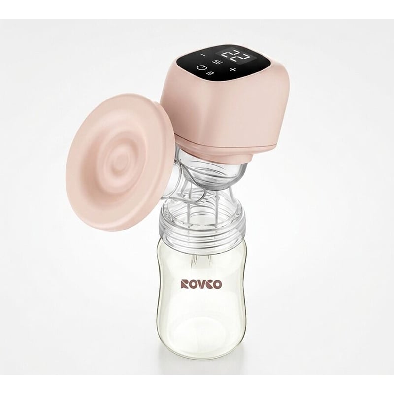 Picture of Rovco Portable Electric Breast Pump with 180ml PPSU Bottle – Rechargeable, Ultra-Quiet & Hands-Free Breast Milk Pump for Easy and Comfortable Breastfeeding at Home or Travel