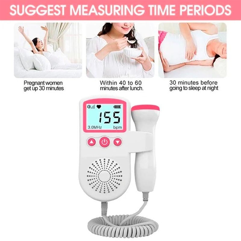 Picture of Portable Fetal Doppler | Baby Heartbeat Monitor for Pregnant Moms | Digital LCD Screen, Built-in Speaker, Clear FHR Detection | Compact & Easy to Use Home Pregnancy Device