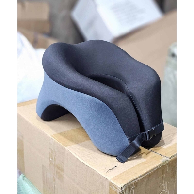 Picture of Travel Pillow for Airplanes with 360 Head Support,Memory Foam 2-in-1 Neck Pillow Airplane,Travel Neck Pillow with Storage Bag,Adjustable Clasp for Travel,Home,Office,and Gaming