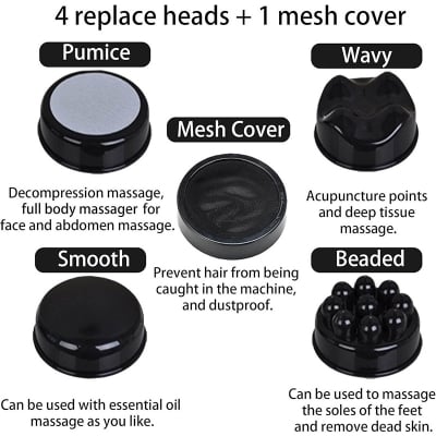 Picture of Handheld Massager for Back, Body Massage Tool, Massage Machine Whole Body Hand Held Back-Massager Electric Foot Massager, Massager for Women Men with 4 Massage Wand Attachment