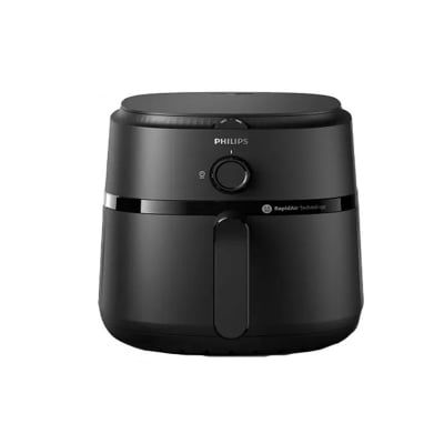 Picture of PHILIPS Air Fryer NA130/00 1700W, Uses up to 90% less fat, 6.2 Liter, with Rapid Air Technology (Black), Extra Large