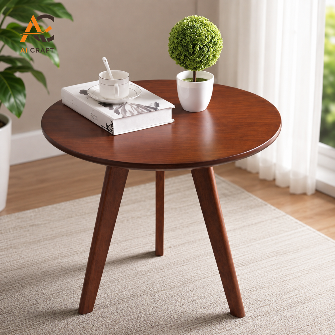 Picture of Round Shape Wooden Tea Table