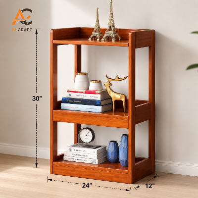 Picture of Wooden 3-Tier Storage & Display Rack