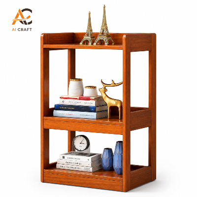 Picture of Wooden 3-Tier Storage & Display Rack