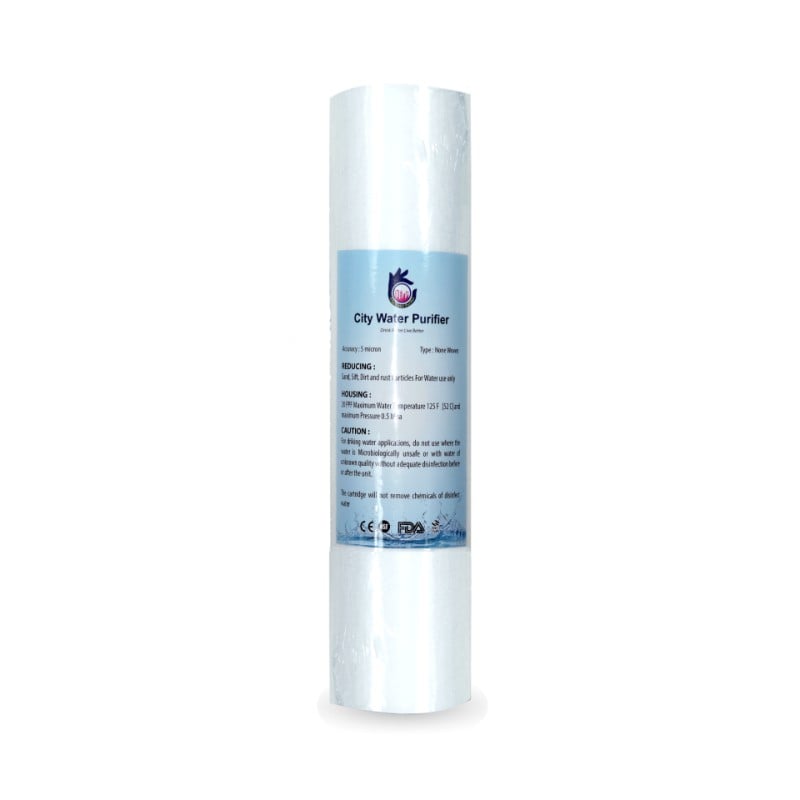 Picture of 1 Year RO Water filter Cartridge Sediment Filter PP (1 Micron)-6 Pcs, CTO Net Carbon-2 Pcs and 10" UDF Box Carbox-2 Pcs (8 Pcs Package) - White