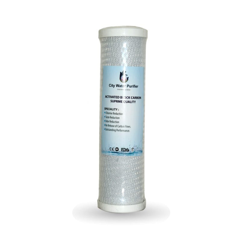 Picture of 1 Year RO Water filter Cartridge Sediment Filter PP (1 Micron)-6 Pcs, CTO Net Carbon-2 Pcs and 10" UDF Box Carbox-2 Pcs (8 Pcs Package) - White