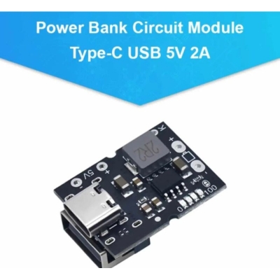 Picture of Power Bank Circuit Module Type-C USB 5V 2A Boost Converter Step-Up Power Module Black