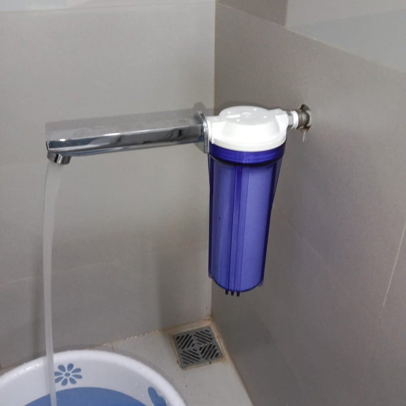 Picture of Mini Iron Removal Housing Filter 10 Inch (Vietnam) | Clear Housing with Sediment Filter