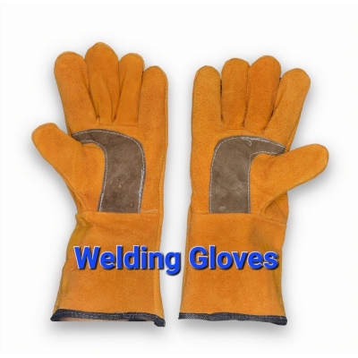 Picture of 13" Welding Gloves Heat Resistance Long Cow Split Leather Gloves for Welder Work(1 Pair) Brown