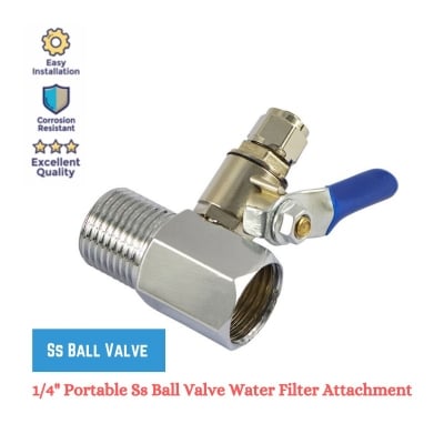 Picture of 1/4" Portable Ss Ball Valve for Water Filter Attachment