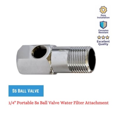 Picture of 1/4" Portable Ss Ball Valve for Water Filter Attachment