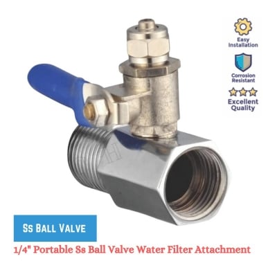 Picture of 1/4" Portable Ss Ball Valve for Water Filter Attachment