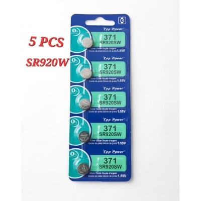 Picture of 371/SR920SW Silver Oxide Button Cell Watch Battery - 5 PCS Blue