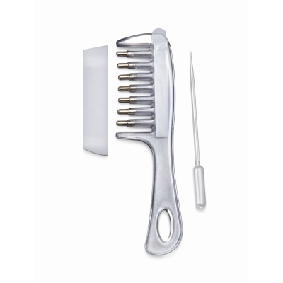 Picture of Transparent Refillable Essential Oil Hair Comb Scalp Care Applicator Brush Oil Distribution Comb Home Hair Beauty Styling Tool White