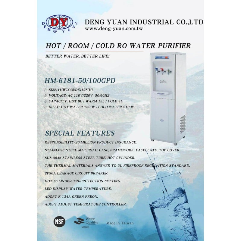 Picture of Deng Yuan HM-6181 Water Filter | 50 GPD | 5-Stage Hot-Cold RO Water Purifier