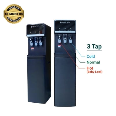Picture of RO Premio (Hot-Cold-Normal) Water Purifier | Cabinet Type 7 Stage RO - 100 GPD - Black