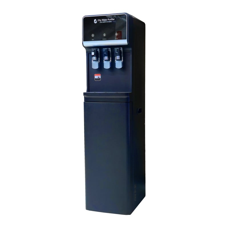 Picture of RO Premio (Hot-Cold-Normal) Water Purifier | Cabinet Type 7 Stage RO - 100 GPD - Black