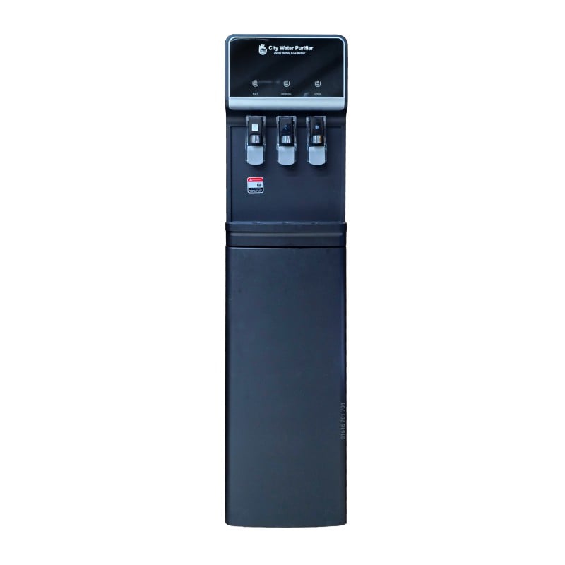 Picture of RO Premio (Hot-Cold-Normal) Water Purifier | Cabinet Type 7 Stage RO - 100 GPD - Black