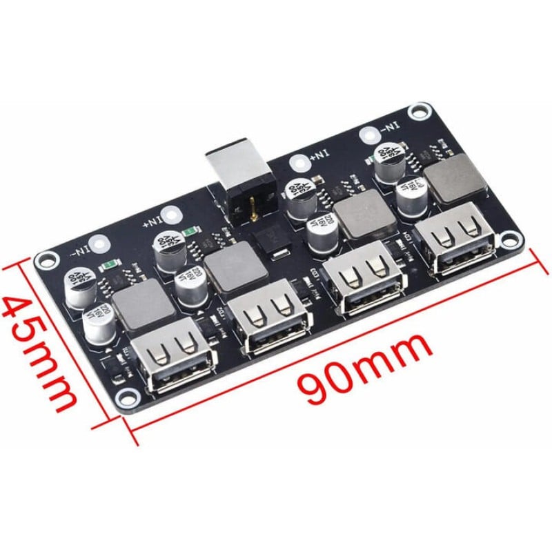 Picture of HW-298 1 2 4 USB DC~DC Step Down Fast Charging Quick Charge 3.0 USB Converter 6-32V DC to 5V~12V 18W Charger Module 