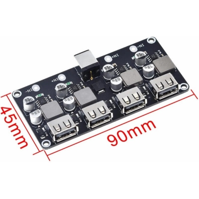 Picture of HW-298 1 2 4 USB DC~DC Step Down Fast Charging Quick Charge 3.0 USB Converter 6-32V DC to 5V~12V 18W Charger Module 