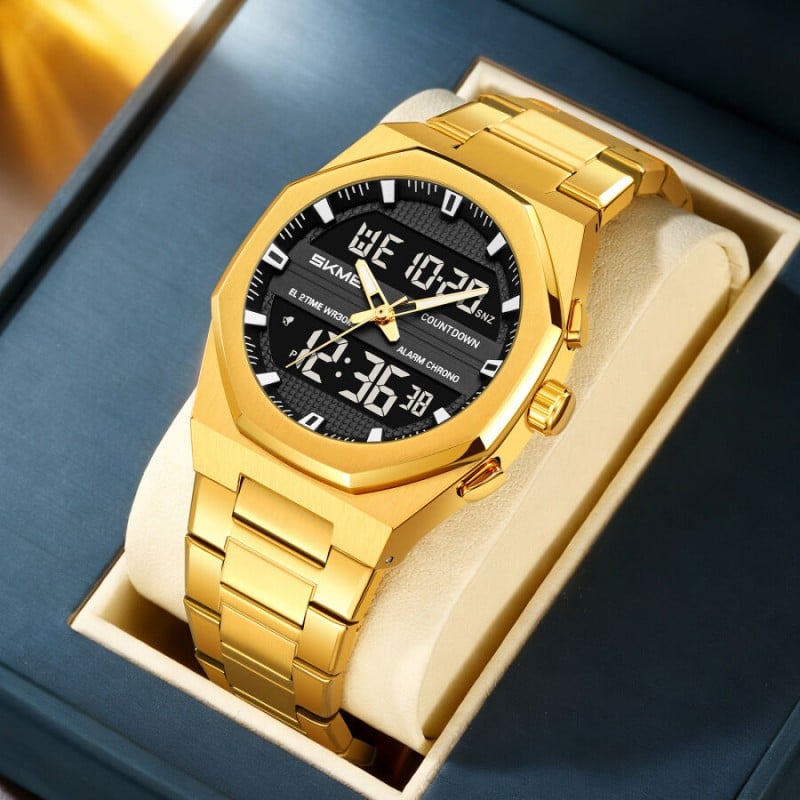 Picture of SKMEI 2624 Fashion Men's Electronic Watch Dual Display Luminous Countdown Sport Digital Watches for Man 