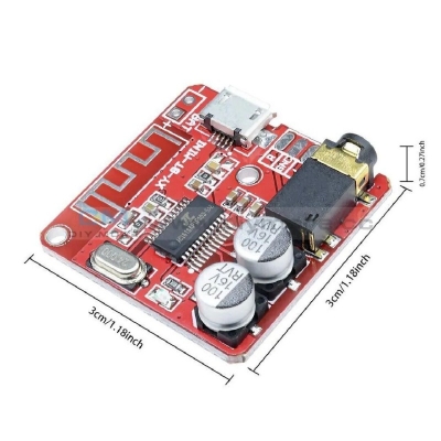 Picture of Audio Receiver Module HW-770. MP3 Bluetooth 4.1 Lossless Decoder Board Car Speaker Amplifier Board Stereo Board Red