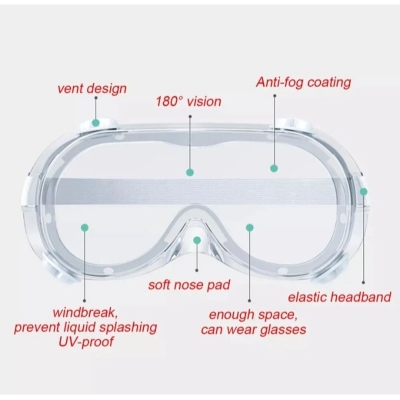 Picture of Anti Fog Silicone Safety Goggles – Clear Eye Protection White