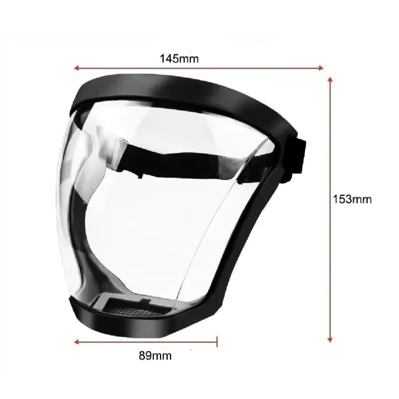 Picture of Work Protection Mask Transparent Facial Protector FaceMask Protective Outdoor Heating Home Kitchen Tools Full Face Mask Multicolor