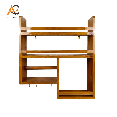 Picture of Modern Wooden Kitchen Shelf Rack