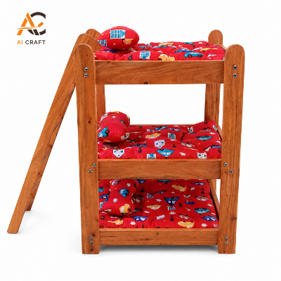 Picture of 3-Layer Wooden Cat Bed | Multi-Level Cat Climbing & Sleeping House With Stair