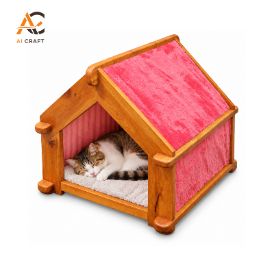 Picture of Premium Wooden Cat House 