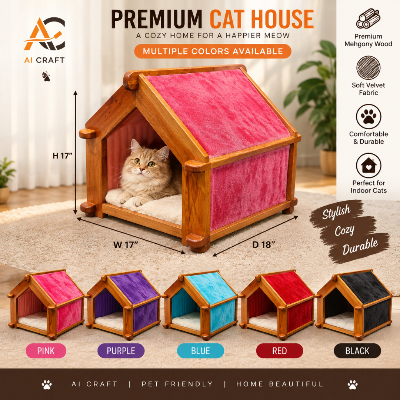 Picture of Premium Wooden Cat House 