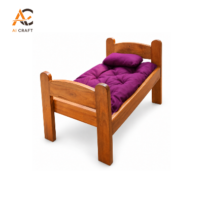 Picture of Indoor Cat Bed | Wooden Frame with microfiber cushion filling