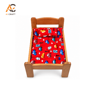 Picture of Indoor Cat Bed | Wooden Frame with microfiber cushion filling
