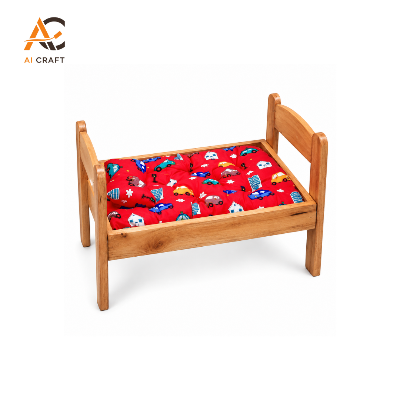 Picture of Indoor Cat Bed | Wooden Frame with microfiber cushion filling