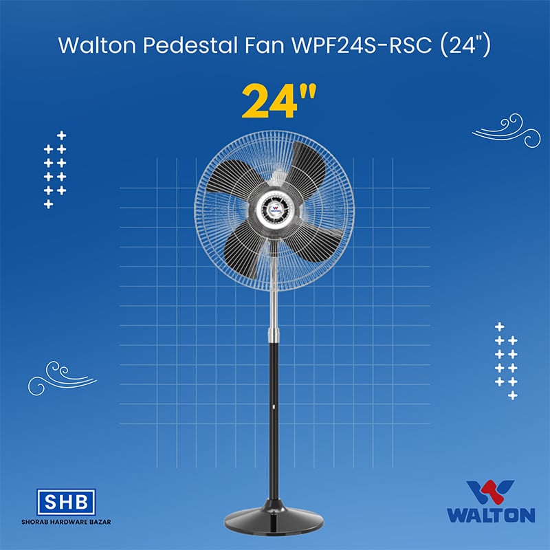 Picture of Walton Pedestal Fan WPF24S-RSC (24")-Black