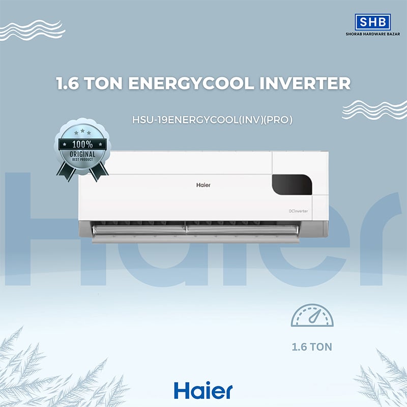 Picture of Haier Official 1.6 Ton 19000BTU EnergyCool Inverter AC [HSU-19EnergyCool(INV)(Pro)]-White