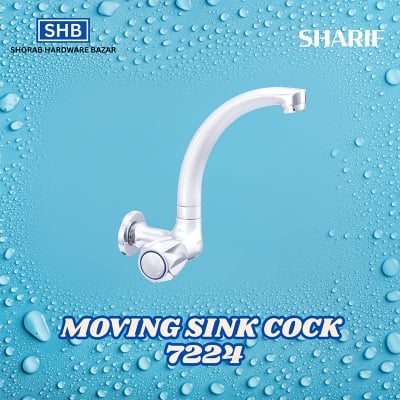 Picture of SHARIF MOVING SINK COCK 7224-Silver
