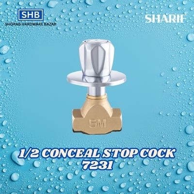 Picture of SHARIF 1/2 CONCEAL STOP COCK 7231-Silver